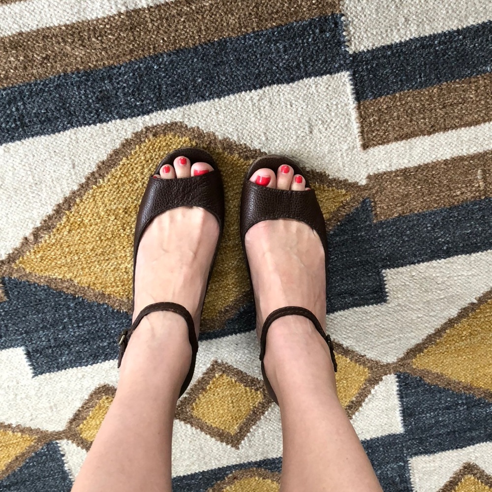 Corso Como vintage style kitten heel sandals